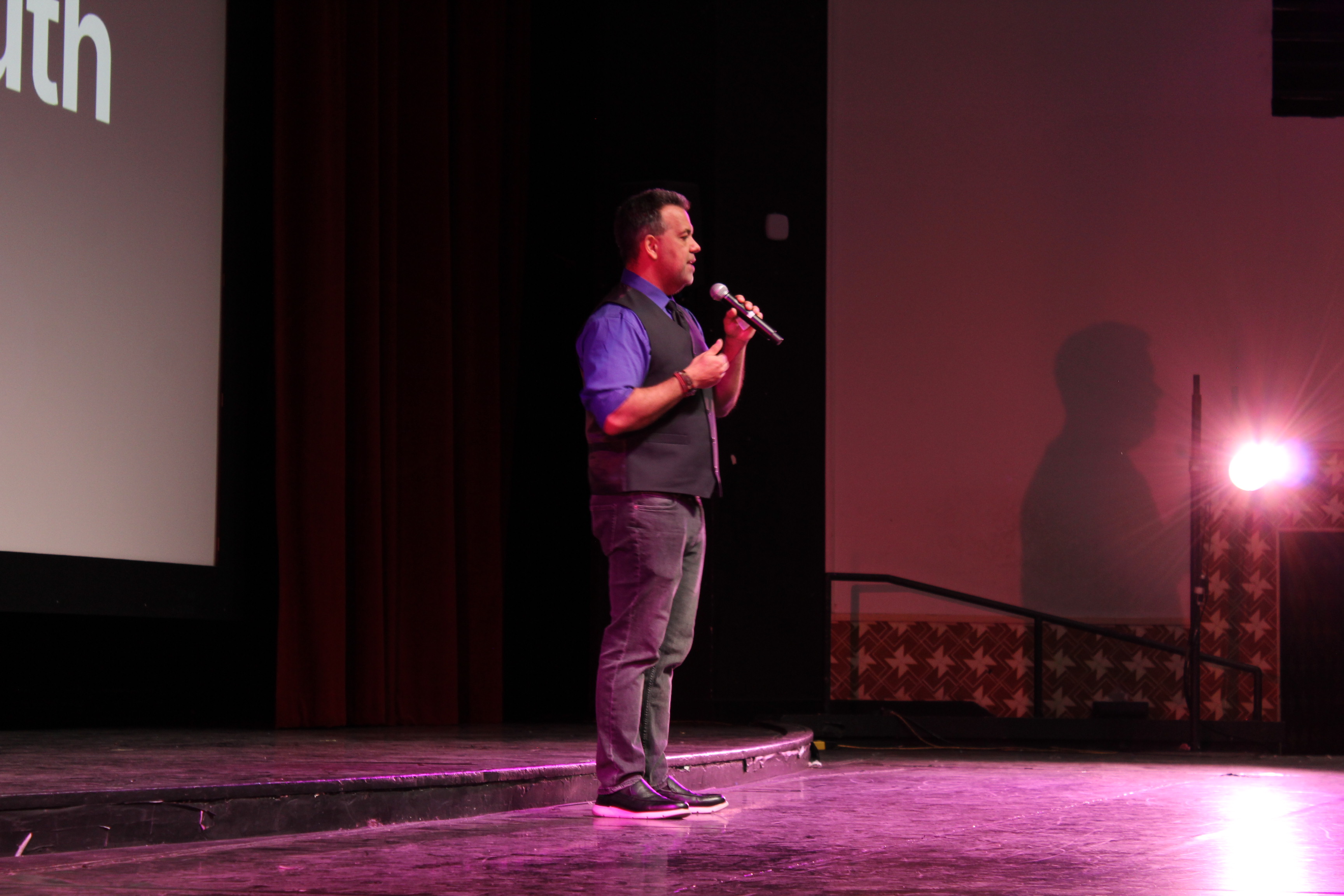 Millian Quinteros on the TEDx LVA stage
